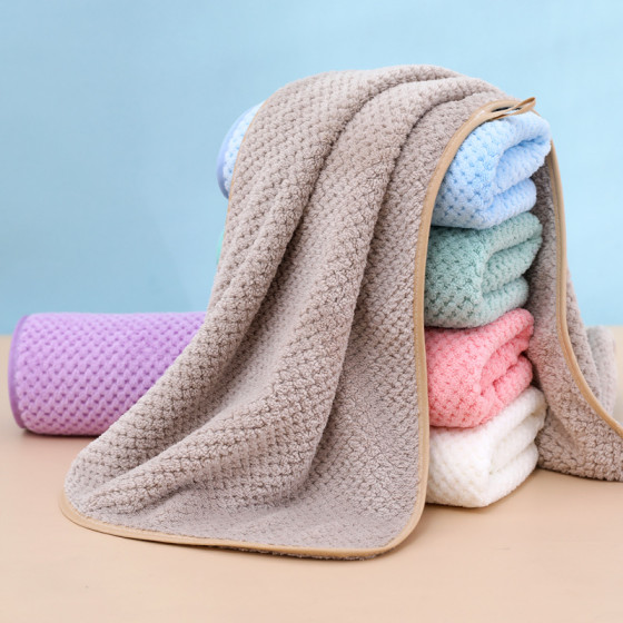 珊瑚絨毛巾浴巾柔軟吸水經編洗澡巾成人面巾速干浴巾